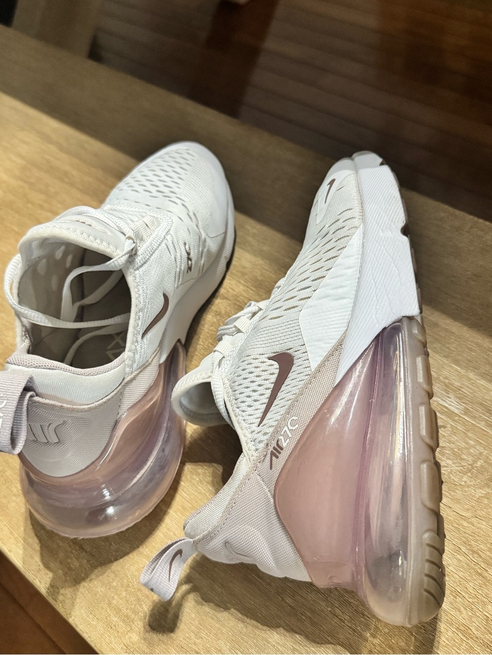 Nike Women’s Air Max 270 Sneakers - Soft Pink/White - Picture 2 of 4